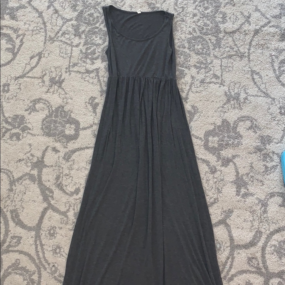 PinkBlush grey maternity maxi dress